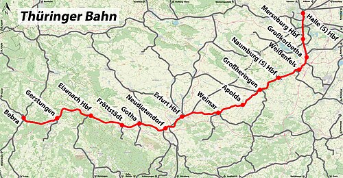 Halle–Bebra railway